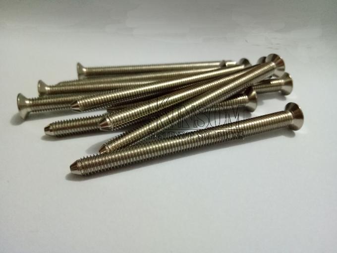 Countersuck CSK flat head screws machine thread copper golden coating special screw lock system