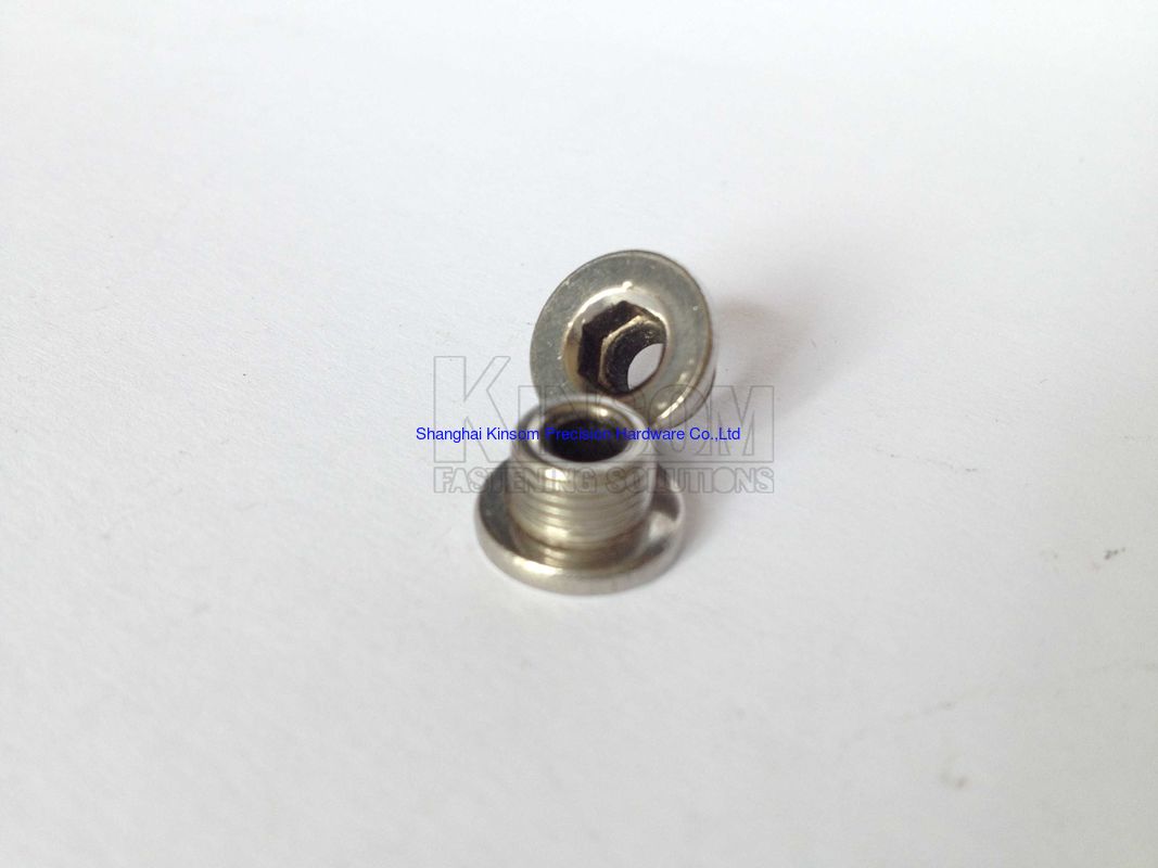 Special hexagon socket flat head hollow screws customized small T slot screws