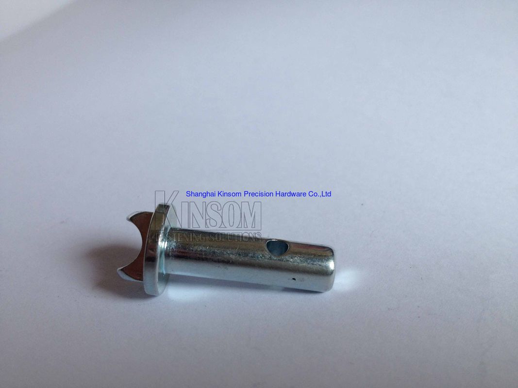 Precision special head clevis pivot pin bolts hole on shank zinc finish