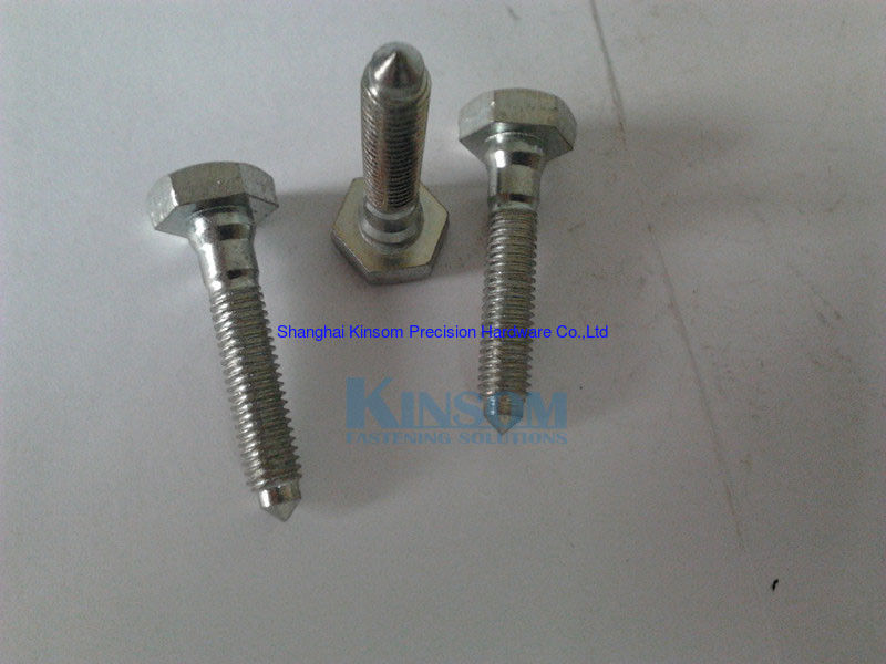 Special Hex Step Bolt with Steel Sharp Point nickel coating