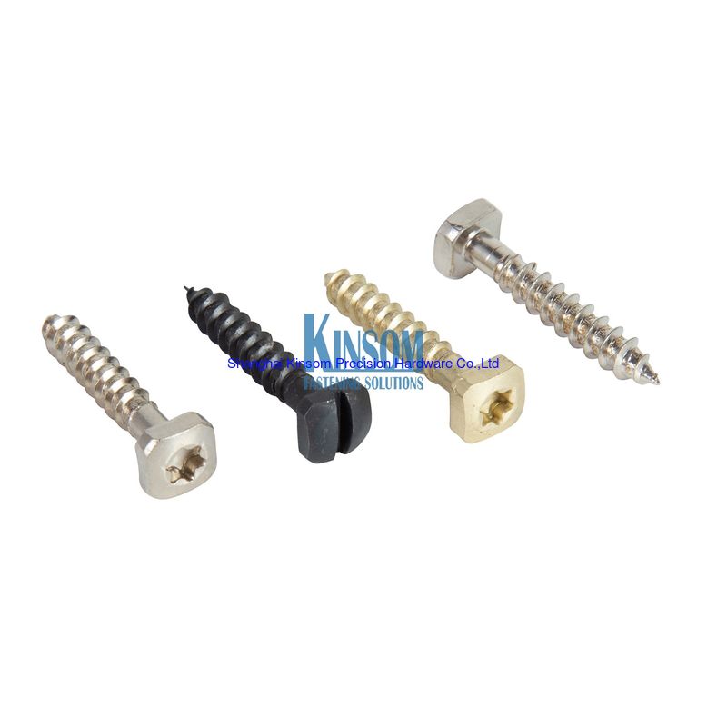 Special self tapping screws with cross recessed slotting square head color coating
