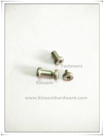 Six-lobe torx flat head semi-tubular rivets and screws,combination female-male screws