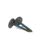 Special self tapping screws with cross recessed phillips big flat head  black zinc nickel coating