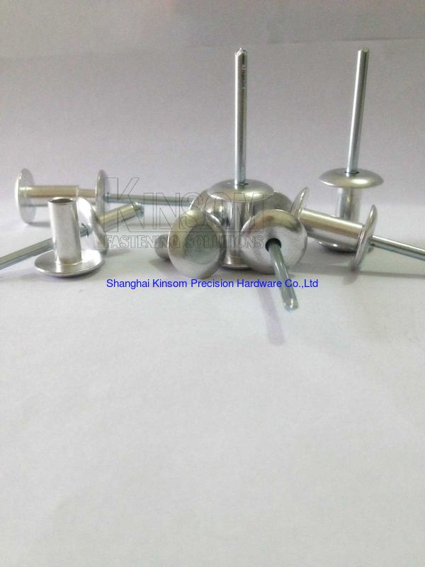 Aluminum 5052 blind rivets 1018 mandreal pin nail assembly with semi tubular rivets