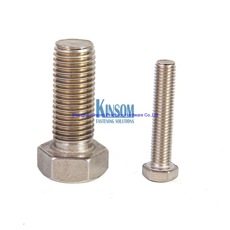 stainless steel 304 316 hex full thread bolts machine thread kinsom fasteners