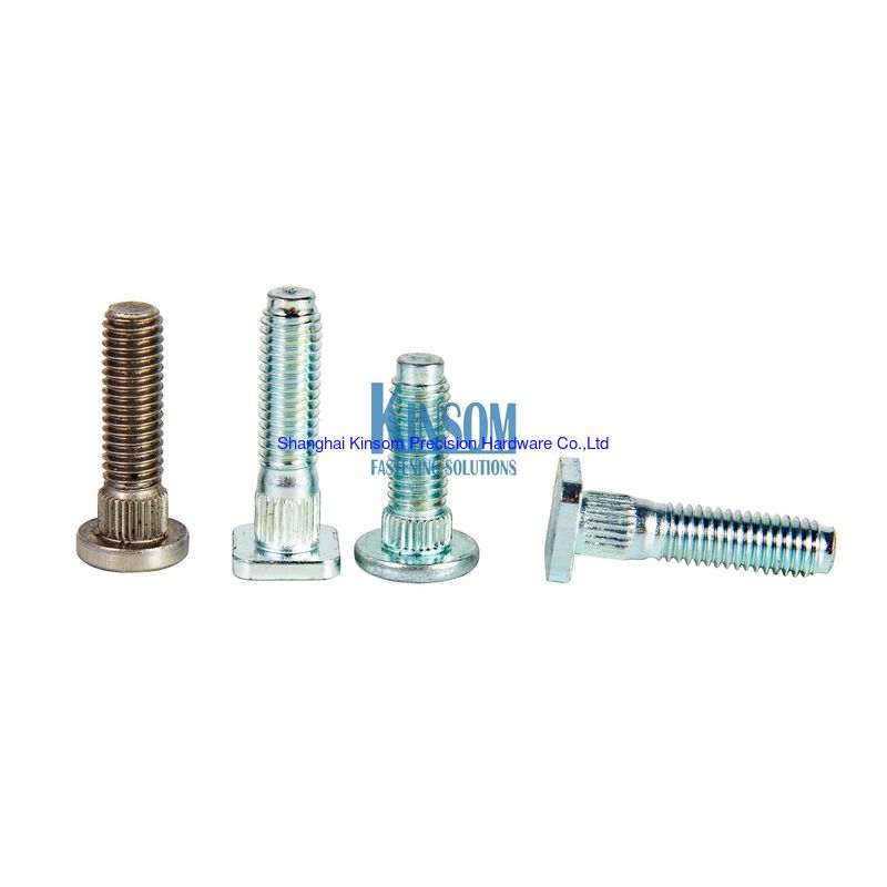 Flat head with knurling step welding bolts automotive fasteners M6 M8
