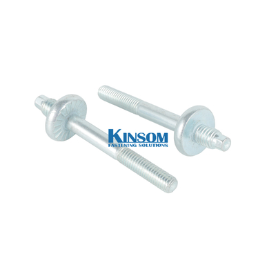 Custom stud bolt knurled with steel zinc coating 8.8grade kinsom fasteners M4-M10