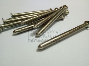 Countersunk phillips head machine screws in beam end 45° angle