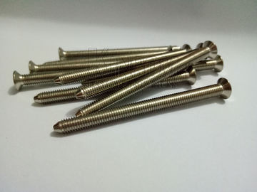 Countersunk phillips head machine screws in beam end 45° angle