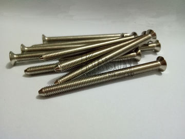 Countersunk phillips head machine screws in beam end 45° angle