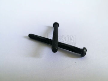 Sandblasting black coating screw stainless steel 304 316 with pan cross phillips head M4*50