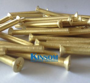 Countersuck CSK flat head screws machine thread copper golden coating special screw lock system