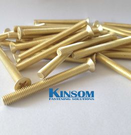 Countersuck CSK flat head screws machine thread copper golden coating special screw lock system