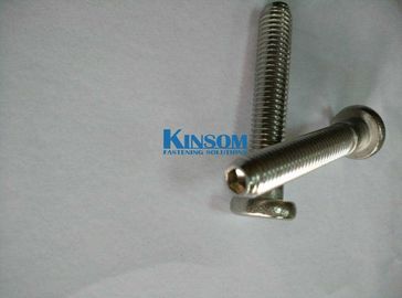 Flat thin head step semi-tubular rivets with external half thread hex waisted shank