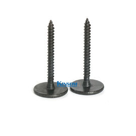 Special self tapping screws with cross recessed phillips big flat head  black zinc nickel coating