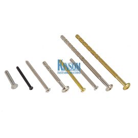 SS 304 countersunk hex head machine screws with blue nylon patch sandblasting blackeing coating