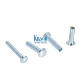 Mushroom head semi tubular rivets M3-M8 size zinc coating